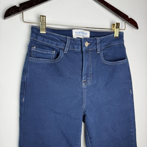 Mersea Voyageur Jeans Nomad Cropped Mini Boot Cut Dark Wash Stretch NWOT Sz 26 - Picture 6 of 12